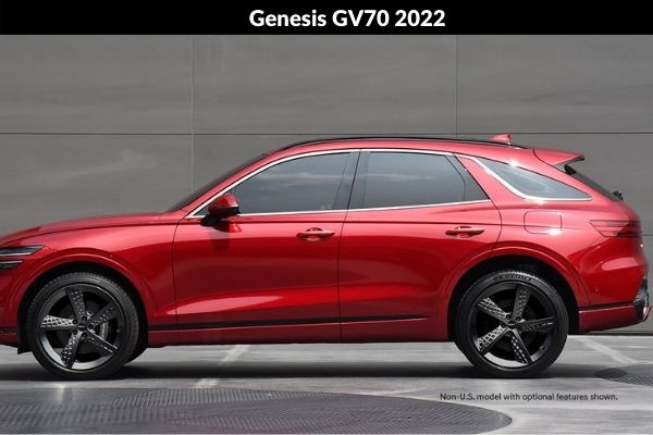 Genesis GV70 2022 red color side view