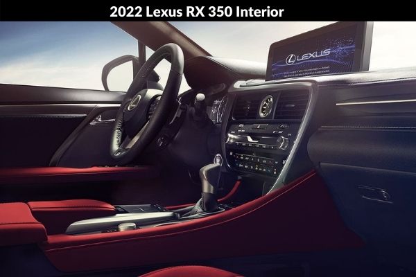 lexus rx 350 2022 interior dashboard inside view screen photo
